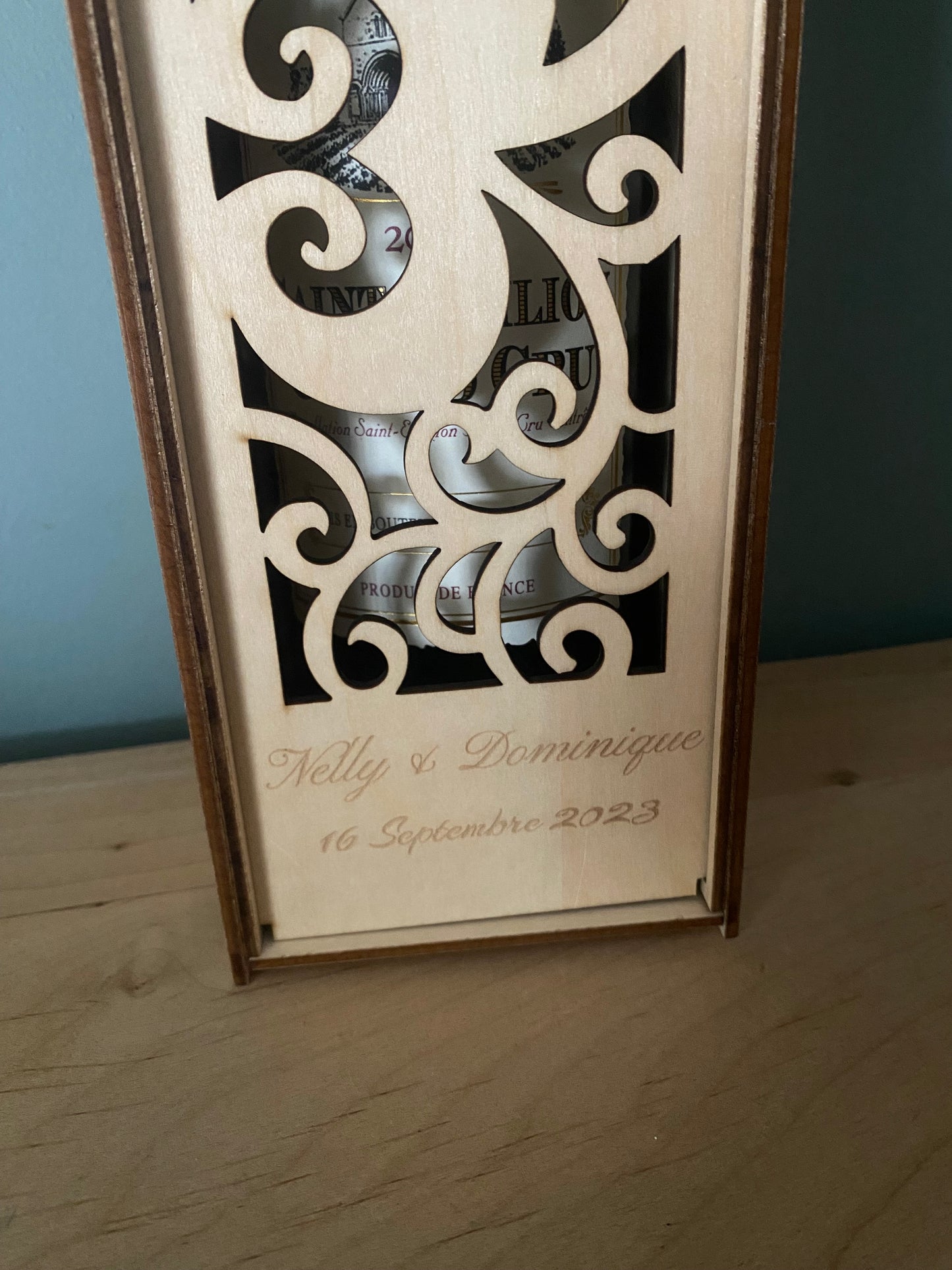 Boite personnalisée pour bouteille de vin