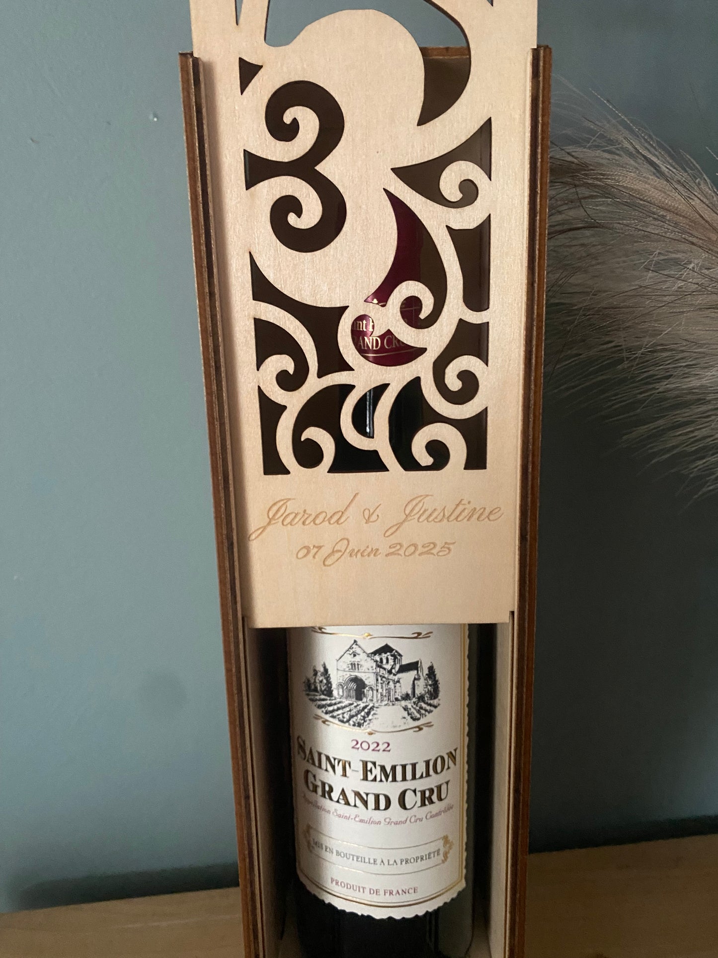 Boite personnalisée pour bouteille de vin