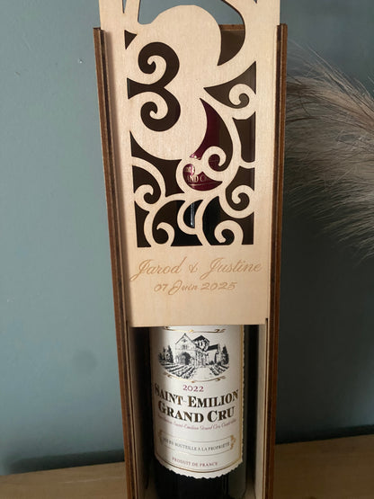 Boite personnalisée pour bouteille de vin
