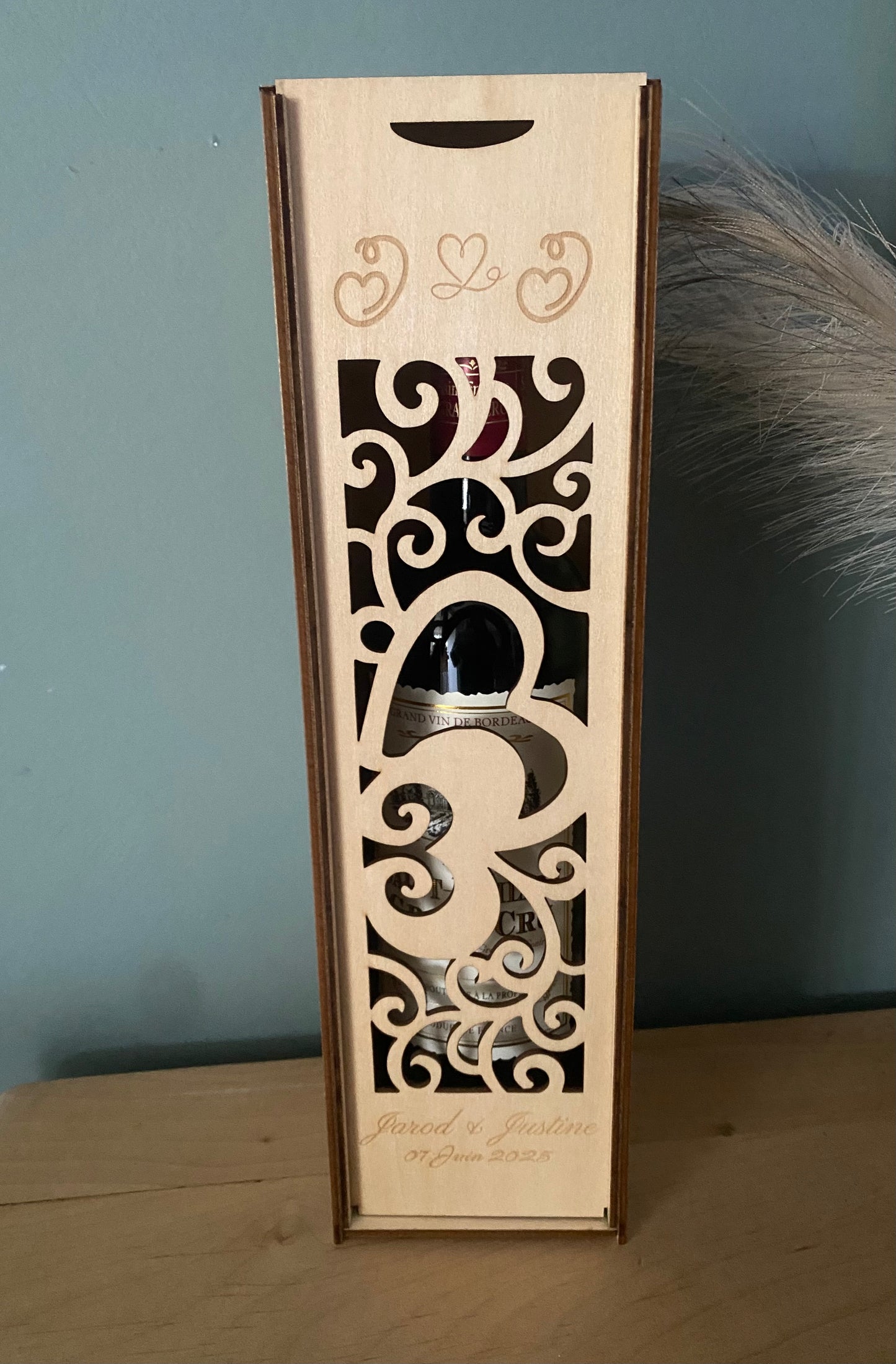 Boite personnalisée pour bouteille de vin