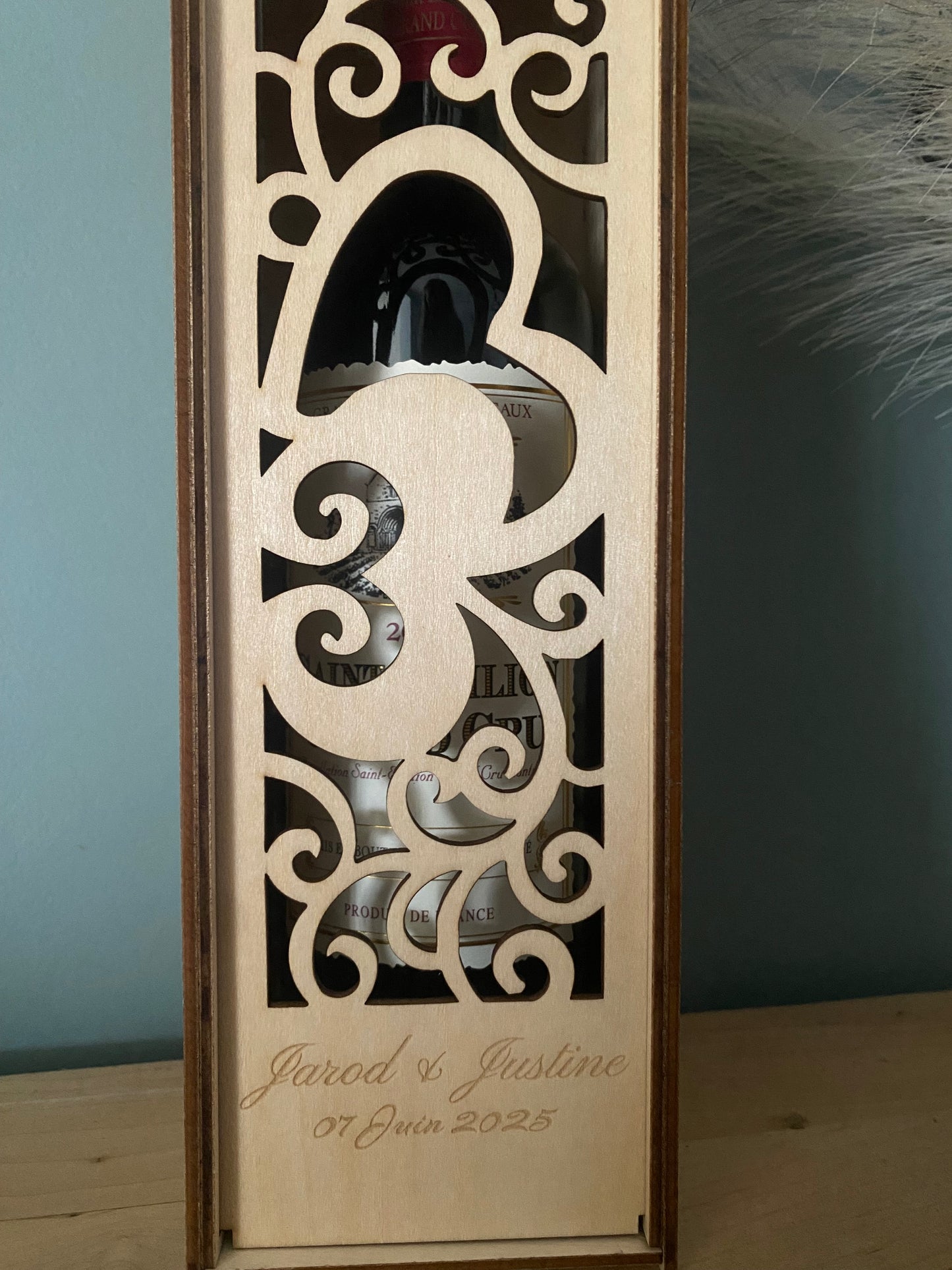 Boite personnalisée pour bouteille de vin