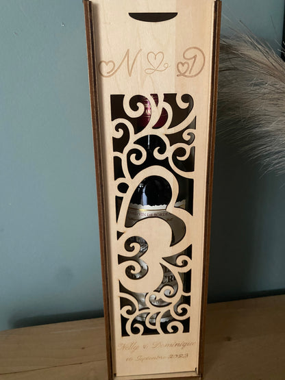 Boite personnalisée pour bouteille de vin