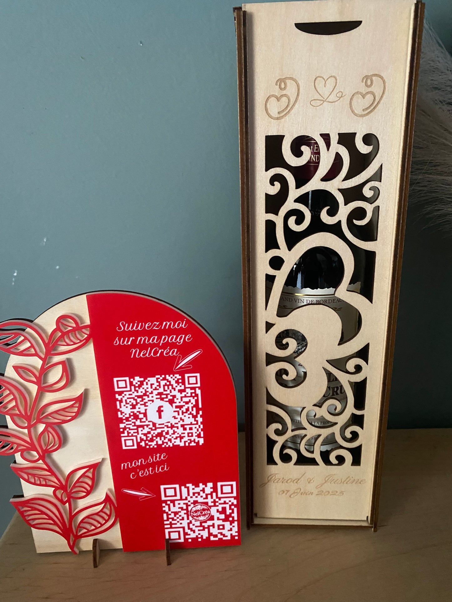 Boite personnalisée pour bouteille de vin