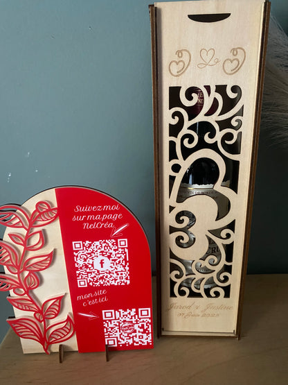 Boite personnalisée pour bouteille de vin