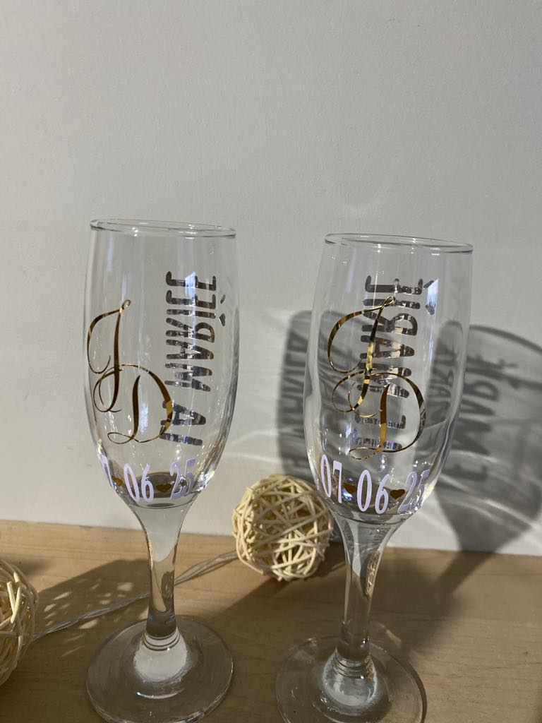 Lot de 2 Flûtes à Champagne Pérsonalisées