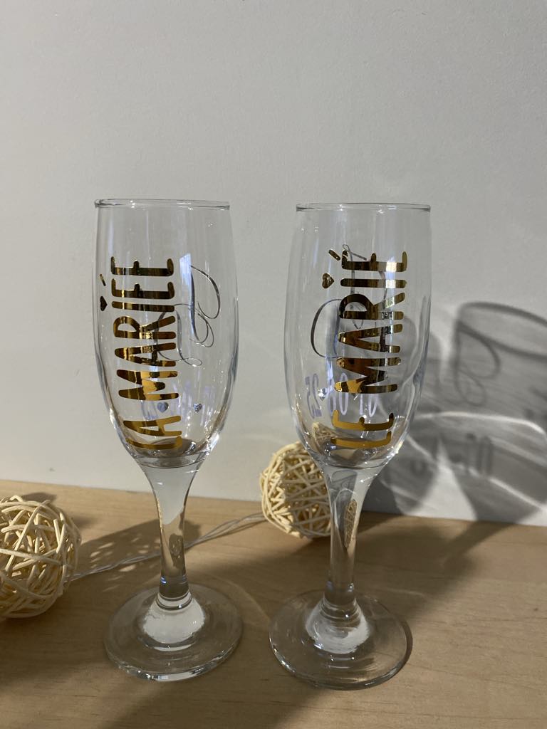 Lot de 2 Flûtes à Champagne Pérsonalisées